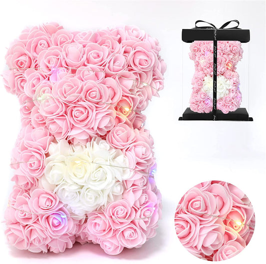 Blush Petal Companion: Pink Rose Bear